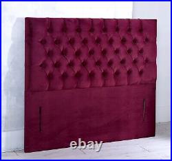 Luxury Plush Velvet Chesterfield 54 Floor Standing Upholstered Divan Headboard