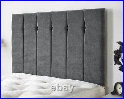 Luxury Plush Velvet Vertical Panel Upholstered Tufted Divan Bed Headboard