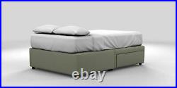 Luxury Soft Plush Velvet Upholstered Gas Lift Up Ottoman Storage Bed Frame Base