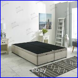Luxury Upholstered Ottoman Storage Lift Up Divan Bed Frame Base, No Headboard