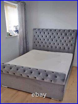 Luxury Upholstered Plush Velvet Fabric Mayfair Bed Frame All Size / Sale Now //