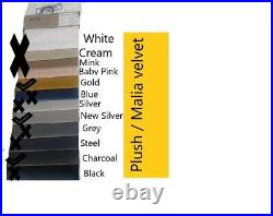 Luxury Wing Panel line Plush Velvet Arizona Upholstered Bed Frame- MADE IN UK