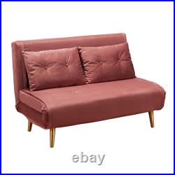 Madison 2-seater Sofa Bed Plush Velvet Upholstered Sleeper Guest Couch