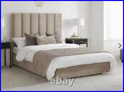 Mink Velvet Upholsterd Luxury Bed Double King size Superking