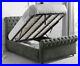 New Chesterfield Sleigh Upholster Plush Velvet Bed Frame Ottoman Storage Option