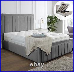 New Ottoman Storage Dior Panel Plush Upholstered Bed Frame Double & King Size