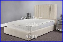 Nina Panel Bed Frame Plush Velvet Upholstered & 9 Mattress FREE DELIVERY