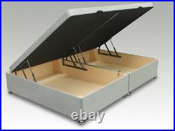 Ottoman Bed Divan Bed Storage Drawers Soft Naples Velvet Gas Lift Up Frame Base