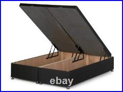 Ottoman Bed Storage Gas Lift Side Open & Foot Open Fabric Bed