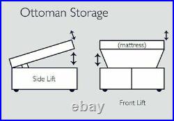 Ottoman Storage Bed Soft Plush Velvet Divan Bed Drawers Gas Lift Up Frame Base