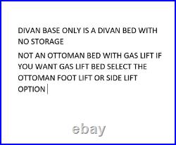Ottoman Storage Crushed Velvet Upholstered Gas Lift Up Divan Base Bed Base