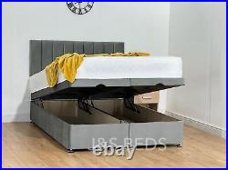 Ottoman Storage Divan Bed + Free 20 Headboard -3ft/4ft/4ft6/5ft/6ft