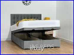 Ottoman Storage Divan Bed + Free 20 Headboard CUBE -3ft/4ft/4ft6/5ft/6FT