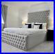 Panel 70 luxury ottoman gas lift storage Upholstered Bed Frame Double King