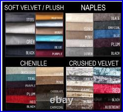 Panel Plush Velvet Bed Frame Upholstered FAST & FREE UK HAND MADE