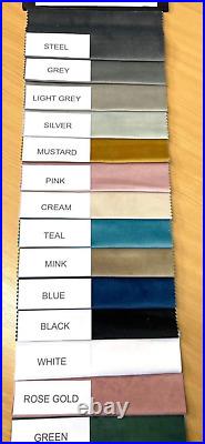 Panel Plush Velvet Full Upholstered Bed Frame Available in All Size and colour