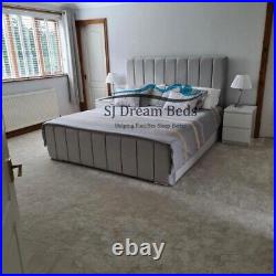 Panel Plush Velvet Upholstered Bed Frame 3ft 4ft6 Double 5ft King Size NEW