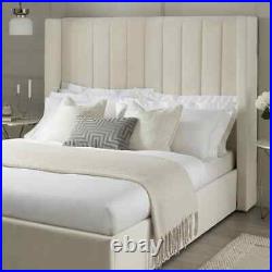 Panel double/kingsize winged bed 54 headboard luxury Velvet Upholstered Frame