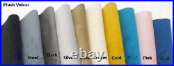 Panel wingback Plush Velvet Upholstered Bed with mattressGASLIFT OPTION