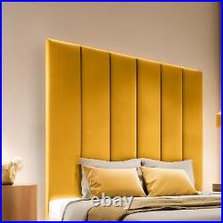 Panels Plush velvet Upholstered Headboard for divan be frame