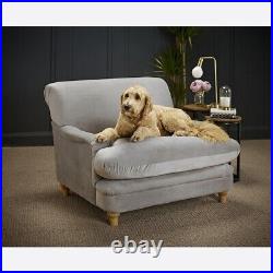 Plumpton Grey Chair Upholstered in luxurious plush soft velvet COLLECT