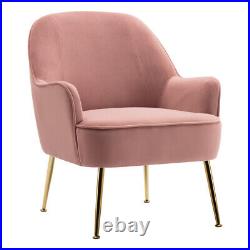 Plush Velvet Armchair Soft Upholstered High Back Fireside Chairs for Living Room