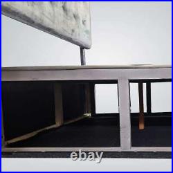 Plush Velvet Bed Frame 4ft Small Double Grey Ottoman Storage Upholstered Bed Uk
