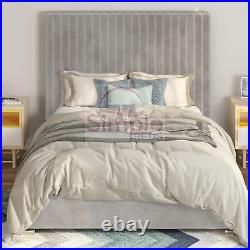 Plush Velvet Bed Frame Upholstered Single, Double, King