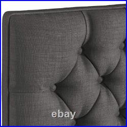 Plush Velvet Buttoned Headboard 26 Upholstered Wall or Bed Mount Headboard