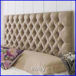 Plush Velvet Buttoned Headboard 26 Upholstered Wall or Bed Mount Headboard