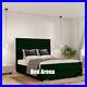 Plush Velvet Cube Bed Frame Upholstered Storage Bed double King Super King