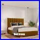 Plush Velvet Daisy Panel Bed Frame With Storage Option Double King Super King