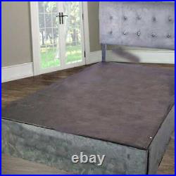 Plush Velvet Fabric Upholstered Small Double Storage Bed Frame Adult Style Uk