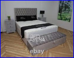 Plush Velvet Florida Divan Bed, Storage Bed, Ottoman Gas Lift Storage Bed