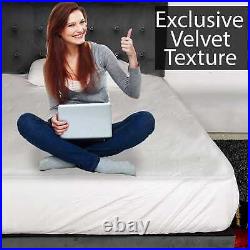 Plush Velvet Ottoman Storage Bed Small Double Fabric Upholstered Bed & Mattress
