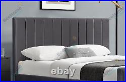 Plush Velvet Ottoman Storage Gas Lift Up Bed With Mattress 4ft6 Double 5ft King