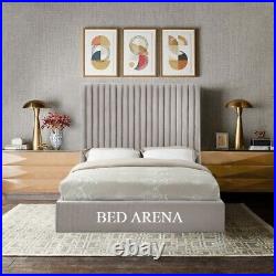 Plush Velvet Royal Arizona Bed Frame, Panel Bed, Upholstered Bed Frame All Sizes