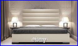 Plush Velvet Super Bolton Bed, Upholstered Bed Frame Double Bed King Super King