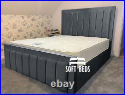 Plush Velvet Upholstered Bed Frame, Panel Bed, With Storage Option, Best Price