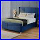 Plush Velvet Upholstered Bed Frame Winged Panel Ottoman Storage Bed All Sizes UK