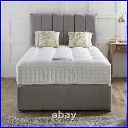Plush Velvet Upholstered Divan Storage Bed Drawers Frame Fabric Base & Headboard