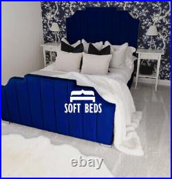 Plush Velvet Victoria Bed Frame, Panel Bed, Upholstered Bed Frame 4ft6 5ft 6ft