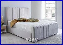 Sara Bespoke Bed Frame Plush Velvet Upholstered & 10 Mattress FREE DELIVERY