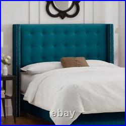 Sarah Wingback Upholstered Bed Double King size Superking