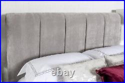Sienna Lush Fabric Upholstered Bed Frame Ottoman Option