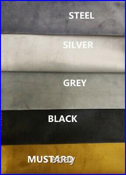 Silver Plush Velvet Upholstered Bed Frame in double size king size all colour