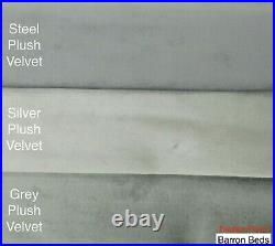 Sleigh Bed Scroll Frame Upholstered Chesterfield in Plush Velvet Soft Velvet s9