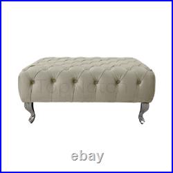 Square Upholstered Chesterfield Footstool Coffee Table Table Foot Stool Pouffe