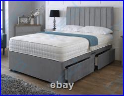 Stunning Memory Ortho Spring Divan Bed Set With Mattress And Panel Headboard