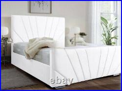 Stylish Sunshine design Upholstered Bed Frame In Plush Velvet Fabric All Sizes